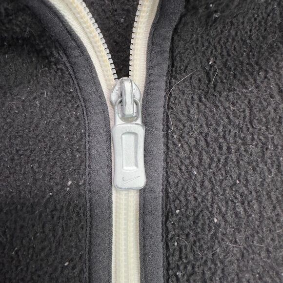 Nike Full Zip Fleece Jacket Men’s XS/Small Black Gray Trim 90s Made in Thailand - Picture 4 of 7